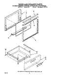 DOOR AND DRAWER Diagram and Parts List for RF302BXXN2  Whirlpool Range