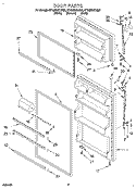 DOOR Diagram and Parts List for ET18NKXDW06  Whirlpool Refrigerator