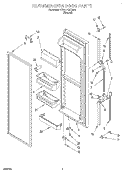 REFRIGERATOR DOOR Diagram and Parts List for 7ED22PQXDN01  Whirlpool Refrigerator
