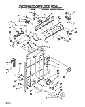 CONTROLS AND REAR PANEL Diagram and Parts List for LSP9355AW0  Whirlpool Washer