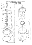 AGITATOR, BASKET AND TUB Diagram and Parts List for KAWS800GQ1  KitchenAid Washer