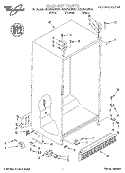 CABINET Diagram and Parts List for GD27DQXFW01  Whirlpool Refrigerator
