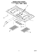 VENTILATION PARTS Diagram and Parts List for TMH14XLQ1  Estate Microwave