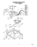 MACHINE BASE Diagram and Parts List for 3XLA87W72BW0  Whirlpool Washer
