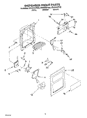 DISPENSER FRONT Diagram and Parts List for ED22GWXFT05  Whirlpool Refrigerator