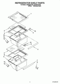 REFRIGERATOR SHELF PARTS Diagram and Parts List for ID5HHEXVQ02  Whirlpool Refrigerator