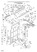 CONTROLS AND REAR PANEL Diagram and Parts List for 3RLSQ8000JQ0  Whirlpool Washer