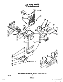 AIR FLOW Diagram and Parts List for ED22MM1LWR0  Whirlpool Refrigerator
