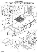 UNIT PARTS Diagram and Parts List for GS6NBEXRT00  Whirlpool Refrigerator