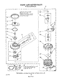 PUMP AND MOTOR Diagram and Parts List for DP8700XTN5  Whirlpool Dishwasher