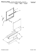 DOOR AND PANEL Diagram and Parts List for KUDS24SEBL3  KitchenAid Dishwasher
