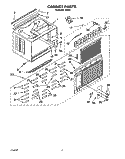 CABINET Diagram and Parts List for R243A  Whirlpool Air Conditioner