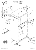 CABINET, LITERATURE Diagram and Parts List for 3VET18GKGW00  Whirlpool Refrigerator