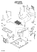 UNIT PARTS Diagram and Parts List for KDDC27TTS00  KitchenAid Refrigerator