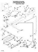 Part Location Diagram of W11661107 Whirlpool Front Tube