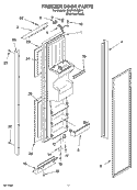 FREEZER DOOR PARTS Diagram and Parts List for GD5PHAXMS11  Whirlpool Refrigerator