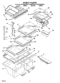 SHELF Diagram and Parts List for ET8CHMXKQ01  Whirlpool Refrigerator