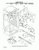 LINER PARTS Diagram and Parts List for W8RXNGFWL00  Whirlpool Refrigerator