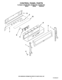 CONTROL PANEL PARTS Diagram and Parts List for GGG390LXB03  Whirlpool Range
