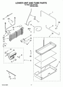 LOWER UNIT AND TUBE PARTS Diagram and Parts List for KBLC36FTS03  KitchenAid Refrigerator