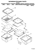 REFRIGERATOR SHELF PARTS Diagram and Parts List for GS6NBEXRA02  Whirlpool Refrigerator