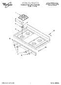 COOKTOP Diagram and Parts List for SF325PEEN0  Whirlpool Range