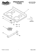 COOKTOP PARTS Diagram and Parts List for IMP85801  Inglis Range