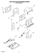 AIR FLOW AND CONTROL PARTS Diagram and Parts List for ACD052PS5  Whirlpool Air Conditioner