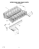 UPPER RACK AND TRACK Diagram and Parts List for KUDH23HY1  KitchenAid Dishwasher