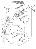 ICEMAKER PARTS Diagram and Parts List for KBLC36FKB02  KitchenAid Refrigerator