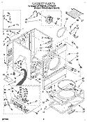 CABINET Diagram and Parts List for LGT7646AZ2  Whirlpool Dryer