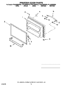 FREEZER DOOR PARTS Diagram and Parts List for KTRA22EMBT02  KitchenAid Refrigerator