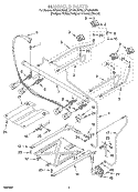 MANIFOLD Diagram and Parts List for SF195LEHT5  Whirlpool Range