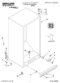 CABINET, LIT/OPTIONAL Diagram and Parts List for SVF15NRHW02  Whirlpool Freezer