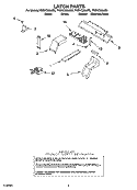 LATCH PARTS Diagram and Parts List for YKEHC309JB5  KitchenAid Microwave Oven Combo