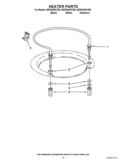 HEATER PARTS Diagram and Parts List for WDF530PSYB2  Whirlpool Dishwasher
