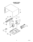 CABINET Diagram and Parts List for MT6901XW0  Whirlpool Microwave