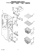 FREEZER LINER PARTS Diagram and Parts List for KSRG22FKWH19  KitchenAid Refrigerator