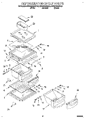 REFRIGERATOR SHELF Diagram and Parts List for KSRP22QDAL02  KitchenAid Refrigerator