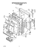 REFRIGERATOR DOOR Diagram and Parts List for ET25DKXXN01  Whirlpool Refrigerator