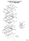 REFRIGERATOR SHELF Diagram and Parts List for 4YED22PWDW00  Whirlpool Refrigerator