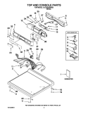 CABINET PARTS Diagram and Parts List for YWED7400XW0  Whirlpool Dryer