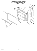 FREEZER DOOR, OPTIONAL Diagram and Parts List for KTRP19KLWH01  KitchenAid Refrigerator