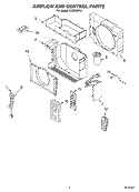 AIRFLOW AND CONTROL PARTS Diagram and Parts List for ACQ058PL1  Whirlpool Air Conditioner