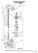 GEARCASE PARTS, OPTIONAL PARTS (NOT INCLUDED) Diagram and Parts List for MTW5570TQ0  Whirlpool Washer