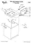 TOP AND CABINET, LITERATURE Diagram and Parts List for LXR5432KQ0  Whirlpool Washer