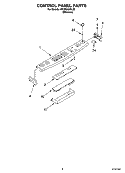 CONTROL PANEL PARTS Diagram and Parts List for YKGRC608LS0  KitchenAid Range