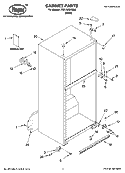 CABINET PARTS Diagram and Parts List for RT21AKXKQ08  Roper Refrigerator