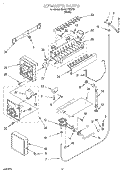 ICE MAKER Diagram and Parts List for 3XART722F00  Whirlpool Refrigerator