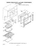 UPPER OVEN DOOR AND UNIT Diagram and Parts List for RE960PXPW1  Whirlpool Range